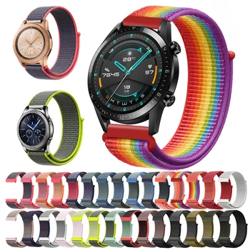 

nylon band 20mm 22mm for Xiaomi Amazfit Gtr 47mm Samsung Galaxy Watch 42mm 46mm Active Gear S3 Classic strap HUAWEI WATCH 2 Pro