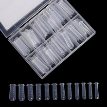 60/120 pçs conjunto francês estendido meia capa c curva dupla forma falsas dicas poli gel prego sistema acrílico diy stiletto molde formas