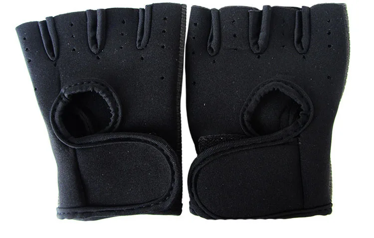 Разноцветные женские мужские фитнес-перчатки для тренировки фитнеса спортивные перчатки тренировочные перчатки для пеших прогулок - Цвет: Черный