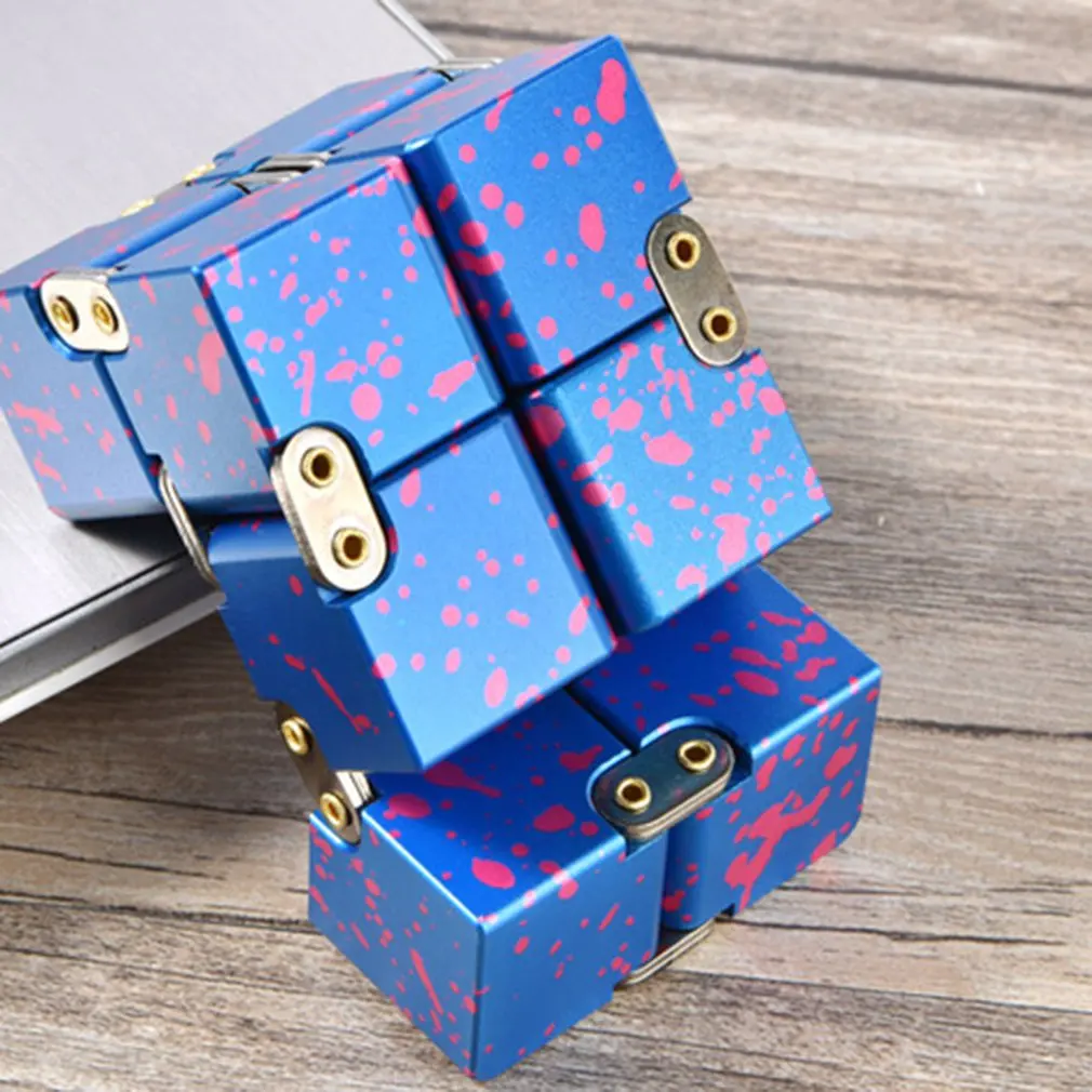 Роскошная текстура Бесконечность куб Magic Cube Алюминий сплав профессиональный конкурс Скорость головоломки для взрослых декомпрессии игрушки