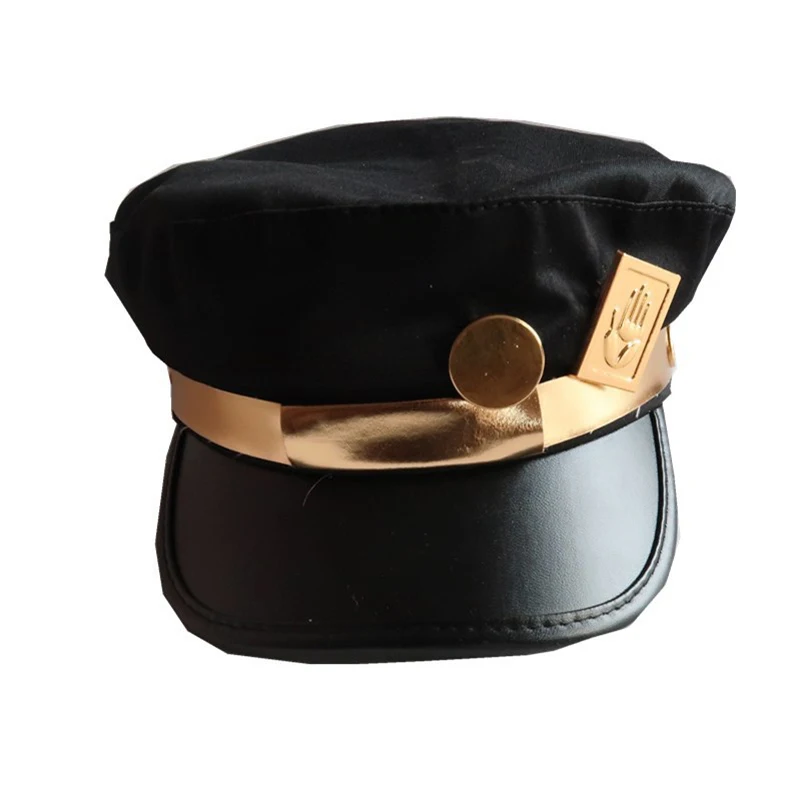 Bimaoxer Anime JoJo's Bizarre Adventure Jotaro Kujo Joseph Army Military JOJO Cap Hat+Badge Animation around Jotaro Hat