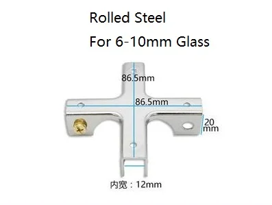 Rolled Cross 6-10mm 4 шт./лот, алюминий 304, нержавеющая сталь, т-образный крест, акриловое стекло, зажим для полки, витрина для рыбного бака, стык, расточка - Цвет: Rolled Cross 6-10mm