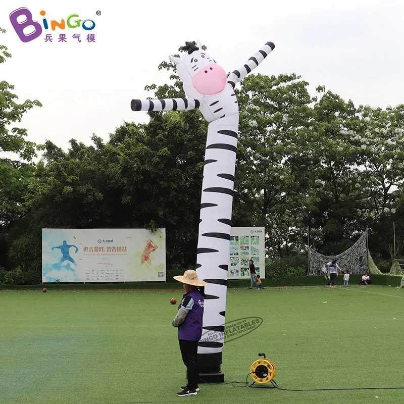 Customized NEW 5M Inflatable Dairy Cow Milk Cow Air Sky Dancer Puppet