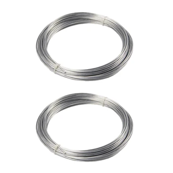 

2Pcs Galvanized Iron Wire Garden Wire Anti-Rust Iron Wire Greenhouse Grape Rack Handmade Fine Soft Packing Iron Wire 10M
