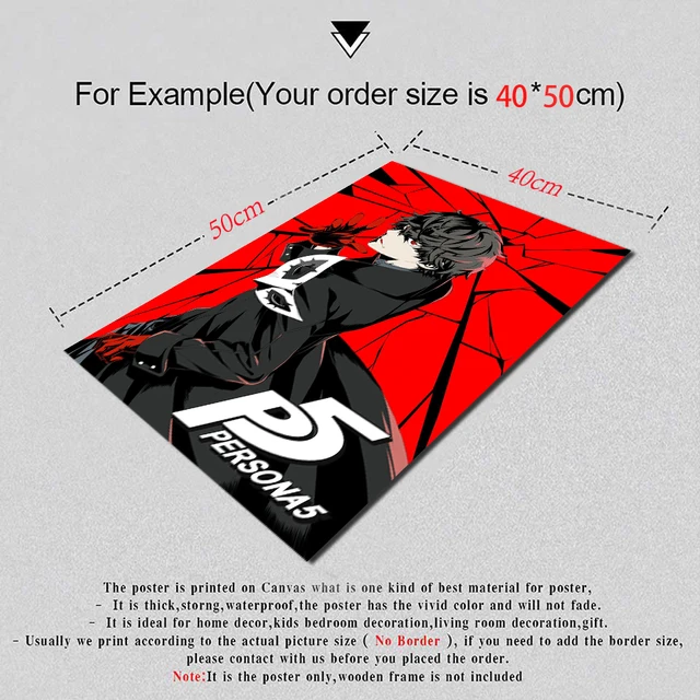 Persona 5 poster de vídeo game anime dos desenhos animados criança pintura  cópias da arte da