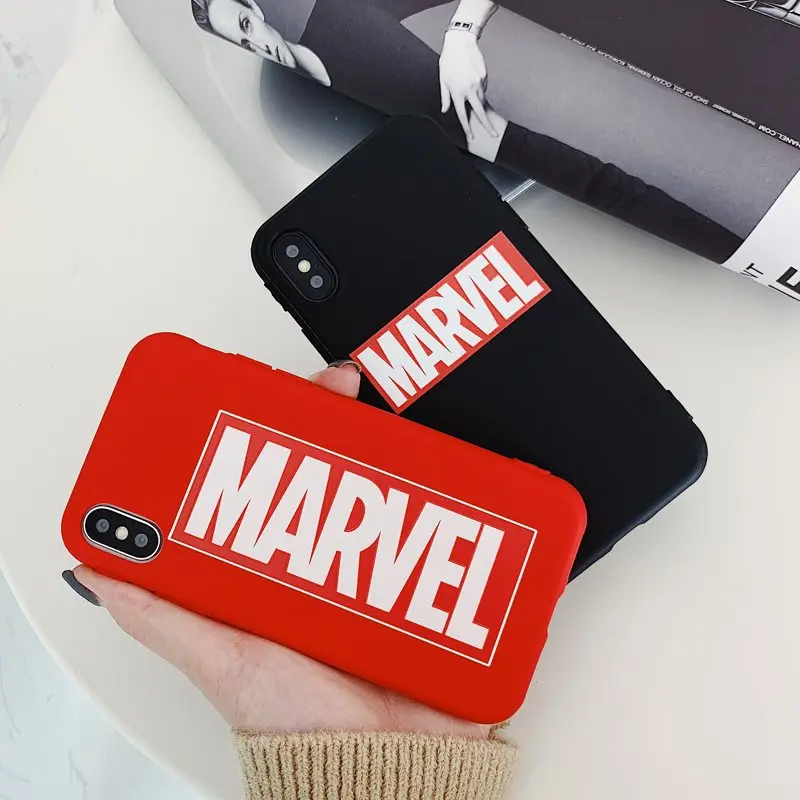 

Cool Marvel phone case for iphonoe XR XS MAX X soft tpu cover for iphone 7 6 6s 8 plus Original protective capa funda coque