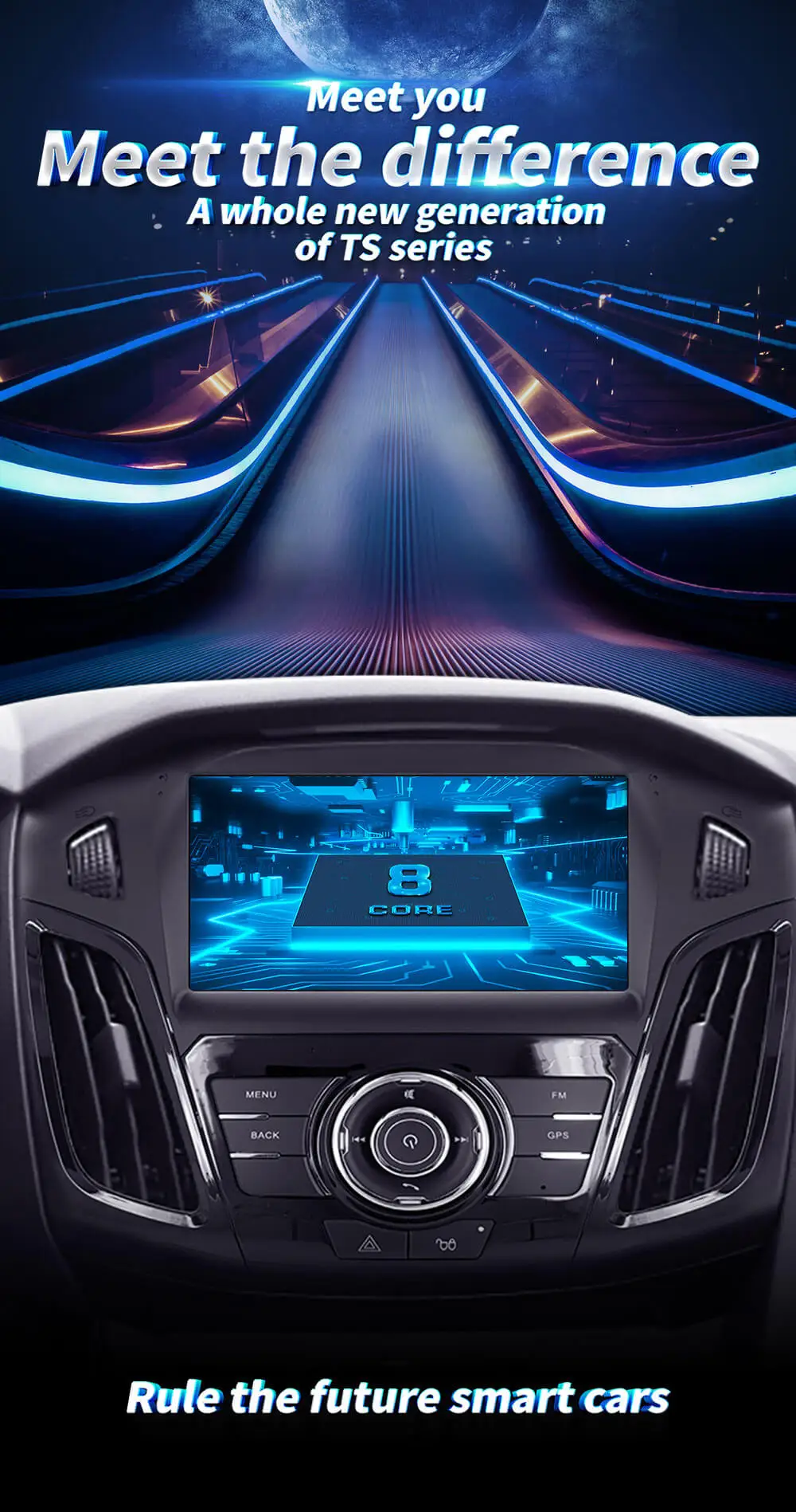 Android 9,0 система автомобиля ips сенсорный экран стерео для ford focus 2012- лет плеер стерео