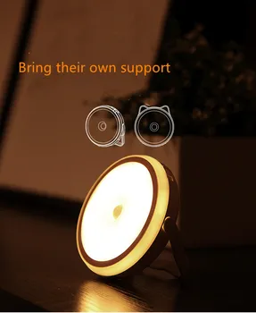 

USB Charging Led Human Body Induction Lamp Bedroom Corridor Wall Smart Home Cabinet Night Light Magnetic Absorption Hook Paste