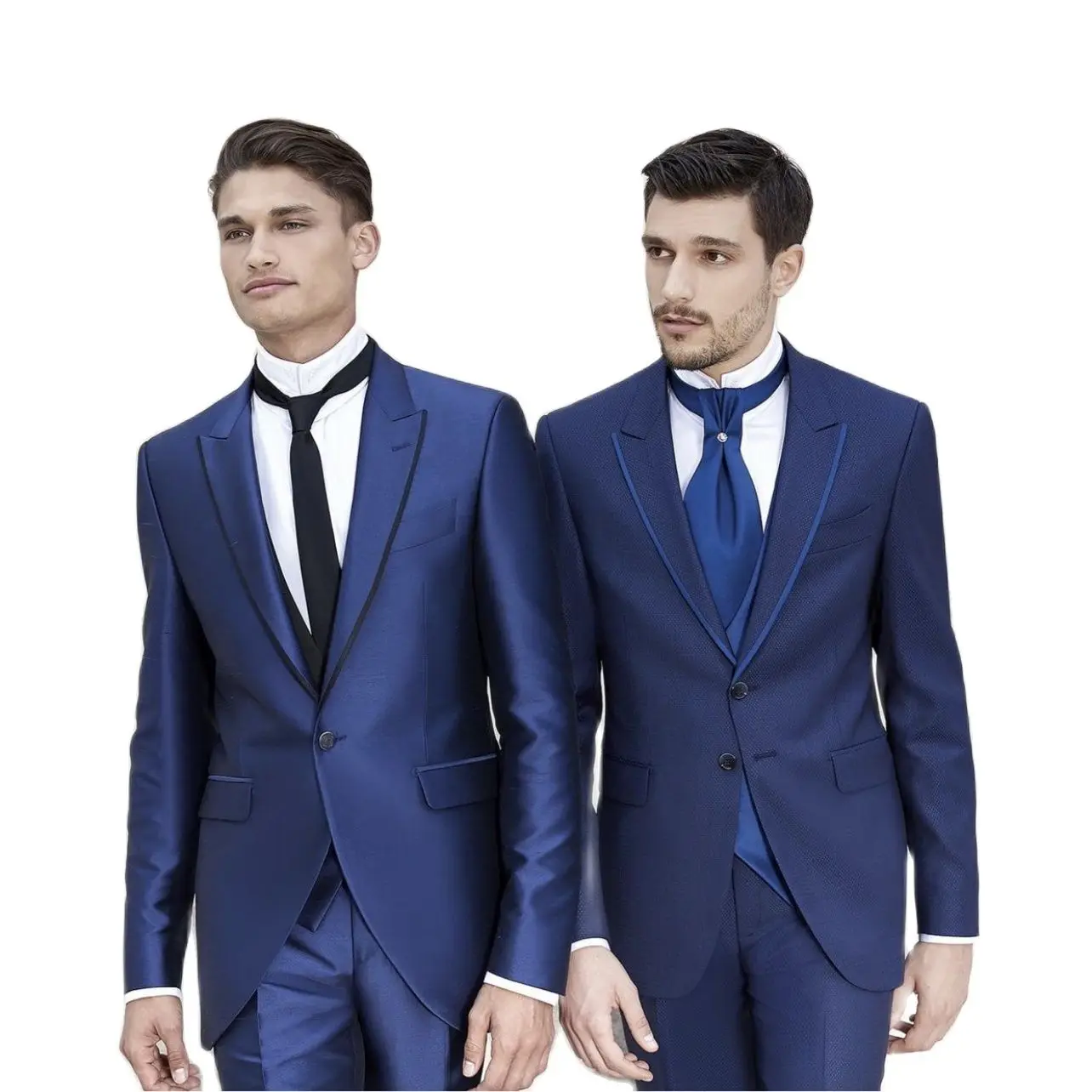 

Men Suits Slim Fit 3 Piece Classic Blue Outfit Blazer Vest Pants/Wedding Groom Formal Male Set/Business Jacket Costume Homme