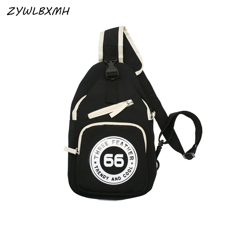 

ZYWLBXMH Multi-pocket Waist Packs Letter Waist Bag Canvas Belt Bag Men's Women's Chest Bag Solid Color Fanny Pack marsupio donna