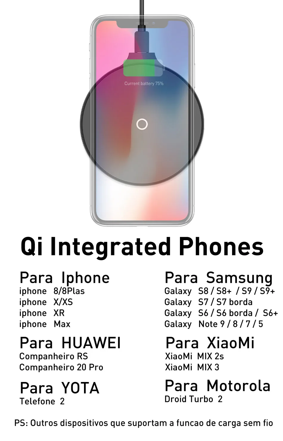 GTWIN 5 Вт/10 Вт Qi Беспроводное зарядное устройство для iPhone X Plus XR Max samsung S8 S9 huawei Xiaomi M9 usb зарядное устройство беспроводной док-станция