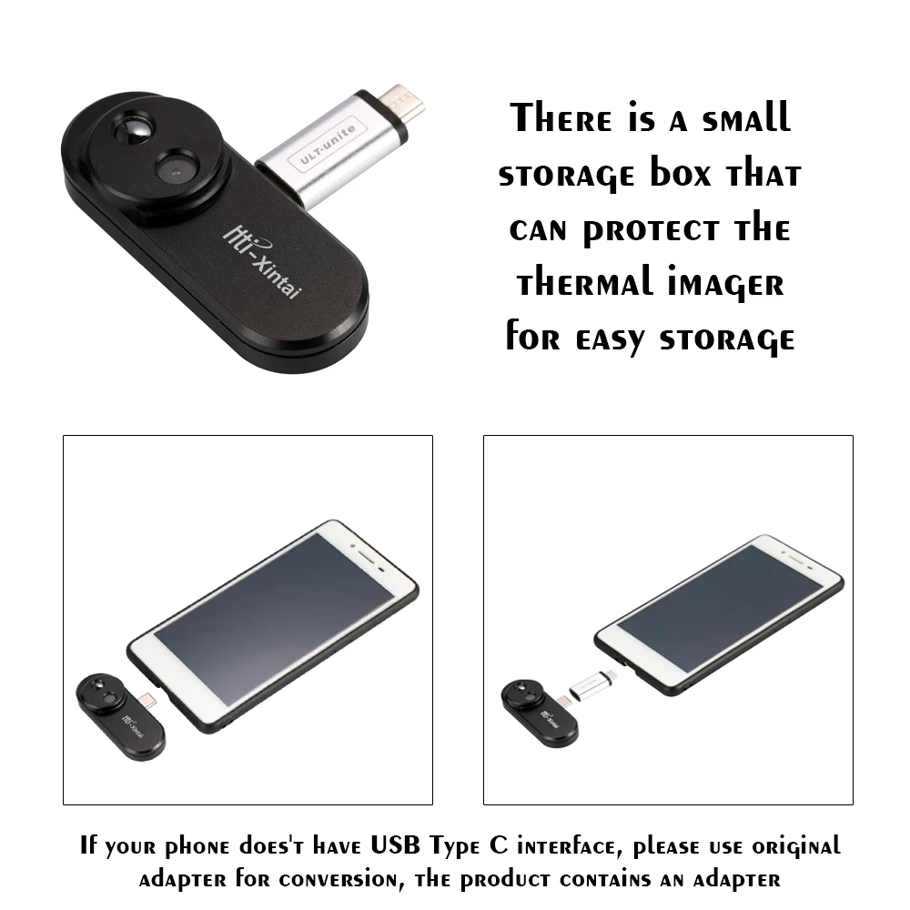 US $129.70 Mobile Phone External Infrared Thermal Imager Center Point Temperature Display For Android Mobile Phone Multifunction Tools