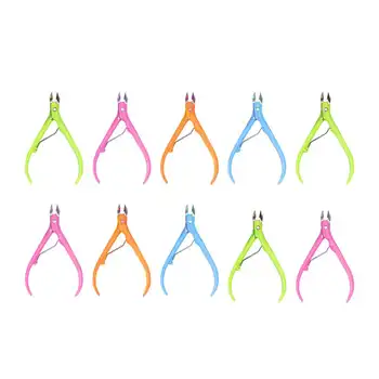 

10PCS Stainless Steel Cuticle Nipper Dead Skin Cutter Nail Art Clipper Manicure Tools Care Pusher Supplies