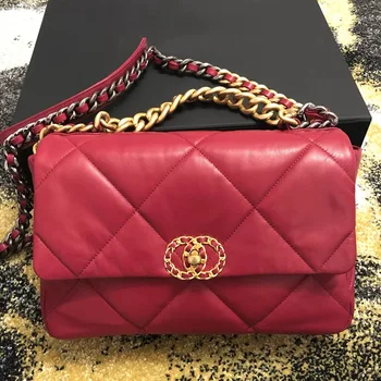 

2021 luxury handbags high quality 19 bag women Sheepskin Genuine Leather crossbody bag soft big tote purse chain shoulder bags