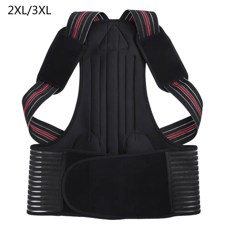 H XXL or 3XL Регулируемый Корректор осанки позвоночника взрослый горбатый боль в спине широкий фиксатор - Цвет: H XXL or 3XL