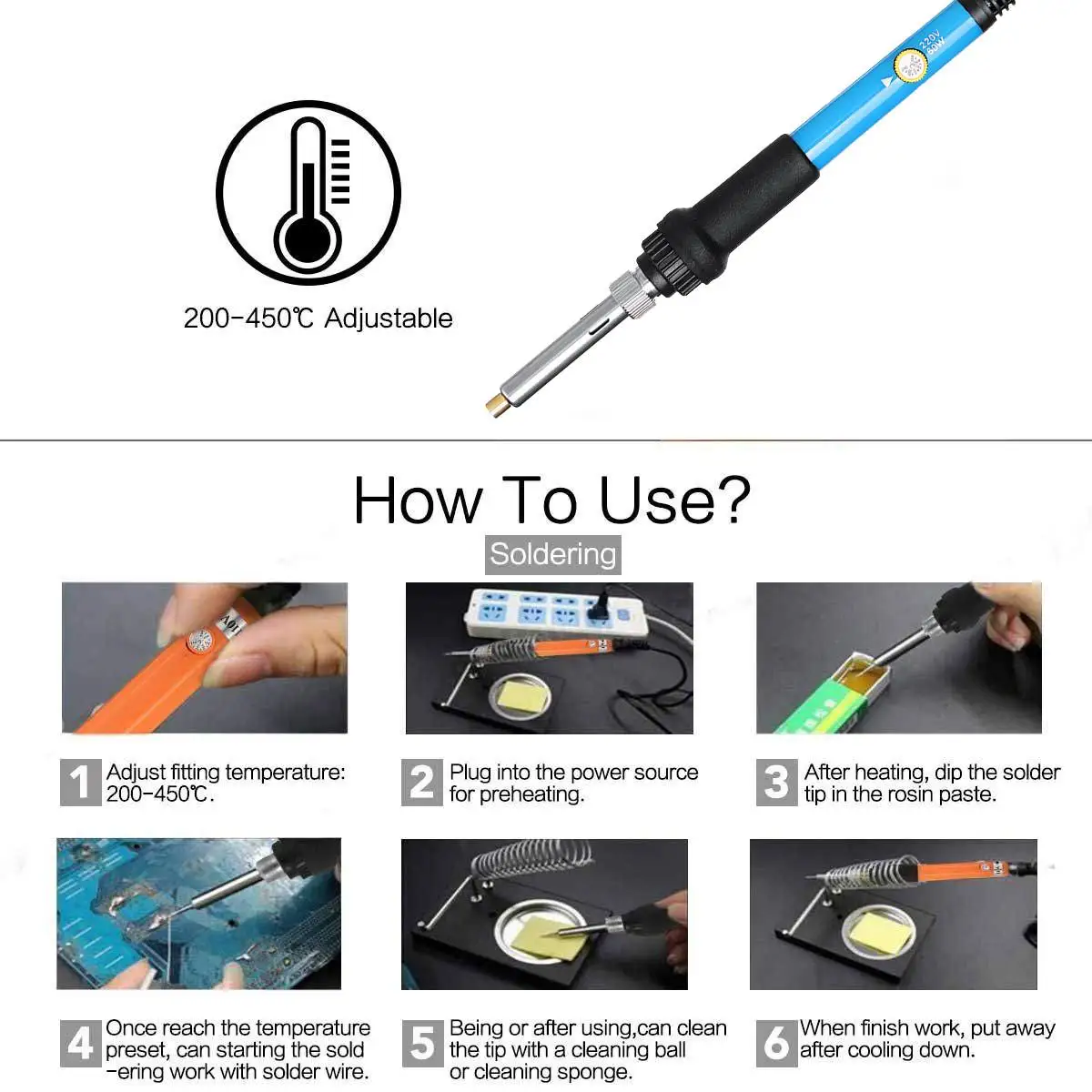 61Pcs/set 60w Adjustable Soldering Iron Carving Pyrography Tool Wood Embossing Burning Soldering Pen Set Welding Tips Kit