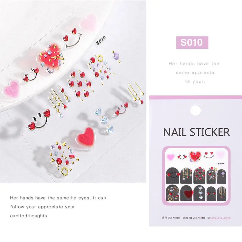 10 XY Fancy Adhesive-self Nail Art Stickers 3D Gold& Silver Metalic Nail Decorations Nail Sticker DIY Decal - Цвет: 10