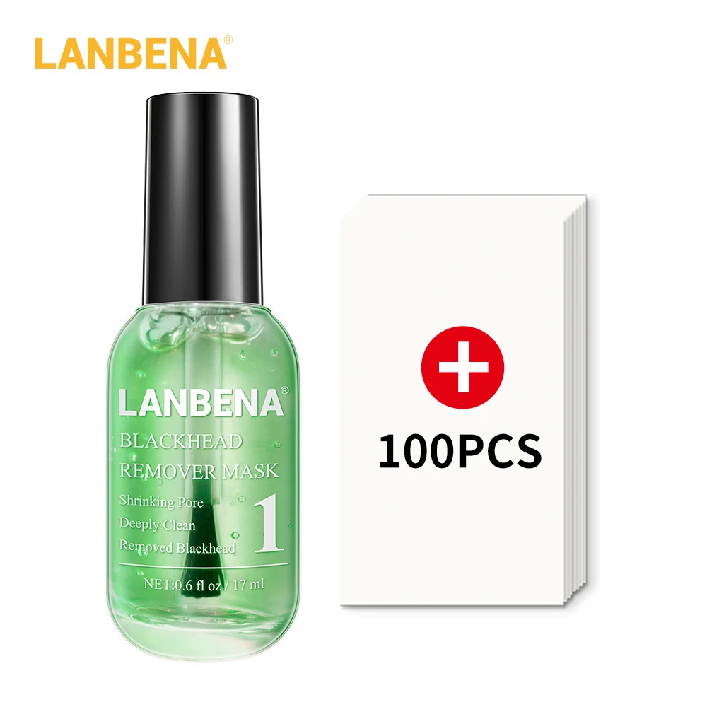 Blackhead Mask Serum LANBENA, маска для удаления угрей зеленого чая, маска для носа, полоска пор, пилинг, лечение акне, минимайзер для рафинирования пор, сыворотка для сглаживания красоты - Вес нетто: Blackhead Mask Serum
