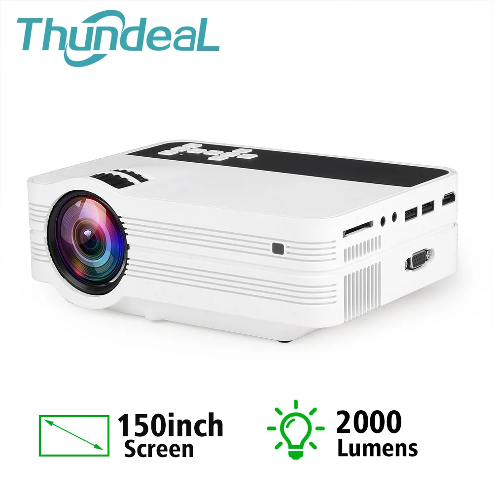 ThundeaL мини-проектор UB10 Android WiFi 3D светодиодный проектор 2000 люмен ТВ домашний кинотеатр LCD видео USB VGA поддержка 1080 P HD мультимедийный проектор