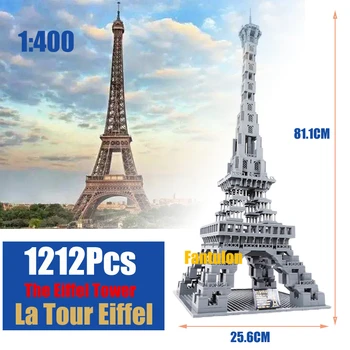 

2020 Paris City Street View 1212Pcs Architecture The Eiffel Tower 1:400 Building Blocks Model Set Bricks Toys Christmas Gift