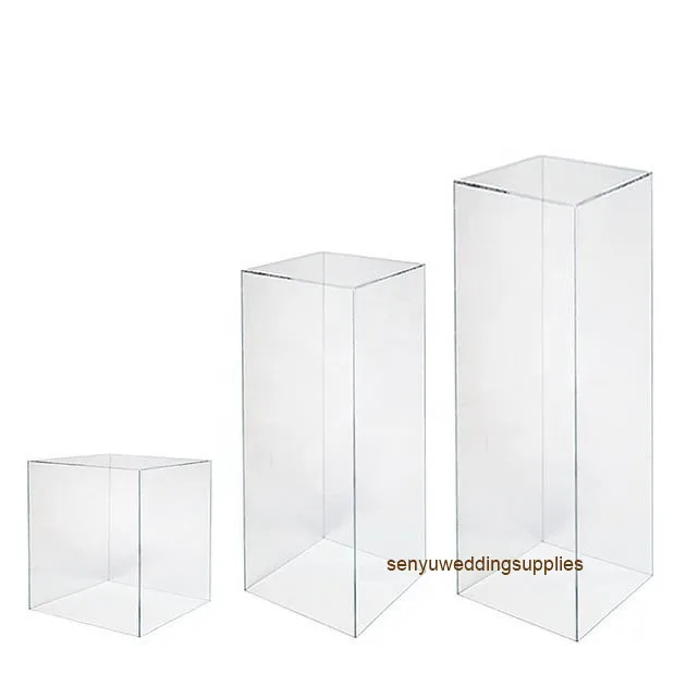 price/set)Wholesale Clear Acrylic Display Plinth Stand for Wedding and Birthday Party seny01309