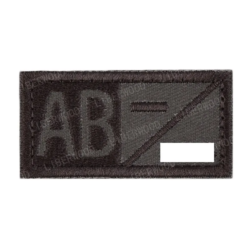 AB NEG BROWN Вышитый патч типа крови A B AB O поз. Нег.+-отрицательный положительный группа тактический армейский военный знак аппликация - Цвет: AB NEG BROWN