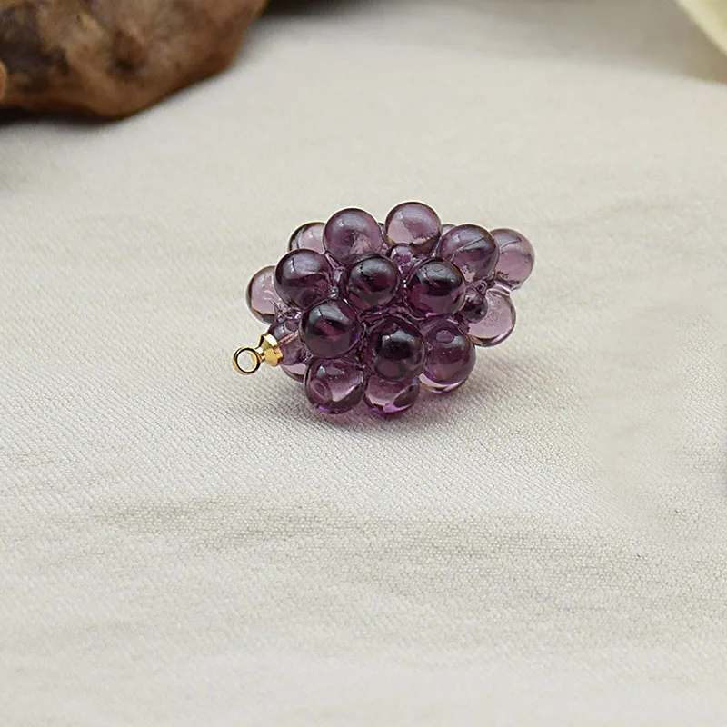 Resin Charms Jewelry Charms 10Pcs Resin Cute Fruit Pomegranate Grape Peach Charms For DIY Making Earrings Necklace Pendant Jewelry Findings Accessories