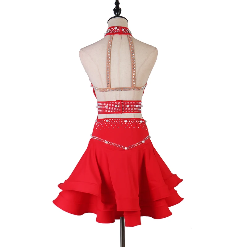 Ча платье Индивидуальные Сальса платье латинские платья robe danse latine femmes lq158