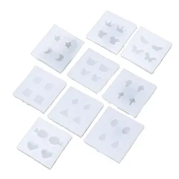 

Jewelry Mold Silicone Round Oval Square Shape DIY Stud Earring Epoxy Resin Mold B85D