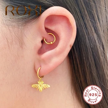 

ROXI Minimalism Vintage Genuine 925 Sterling Silver Simple Round Circle Hoop Earrings for Women Fine Jewelry Kolczyki Damskie