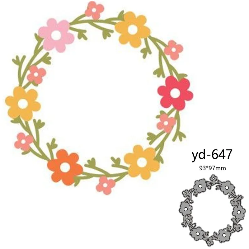 

Металлические режущие штампы, форма для вырезания венка, украшения для скрапбукинга, бумаги, ремесленных ножей, лезвия, штампованные трафареты