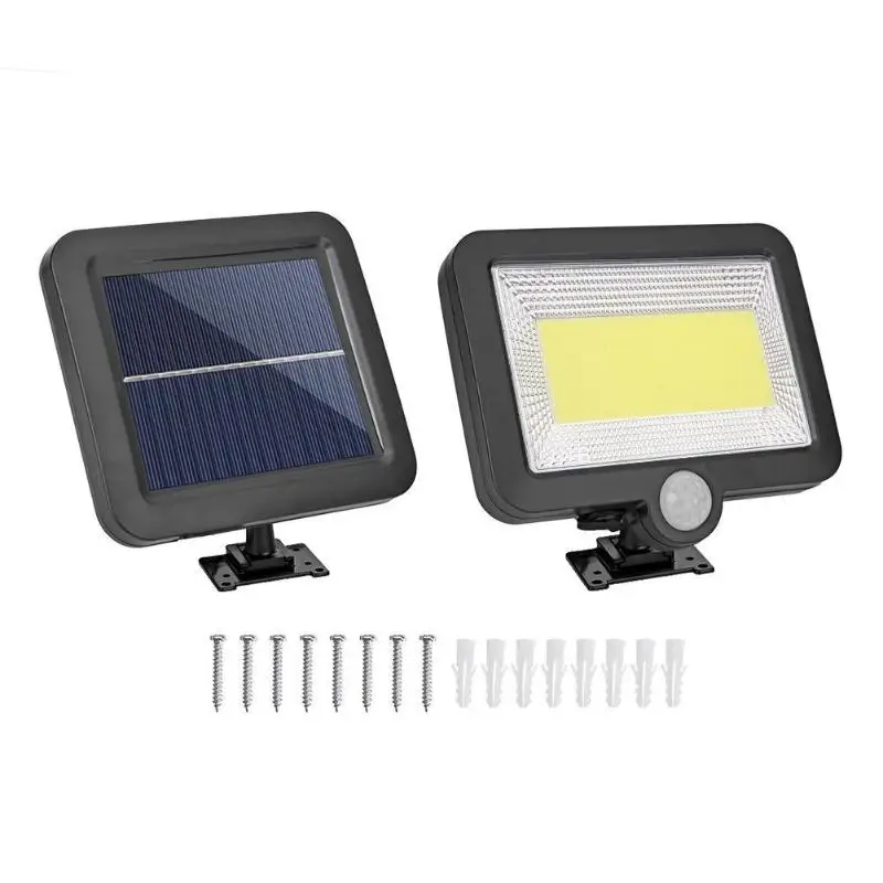 2 шт. 100LED солнечная энергия питание водонепроницаемый инфракрасный Сплит сенсор крыльцо Светильник открытый настенный светильник s датчик движения лампы