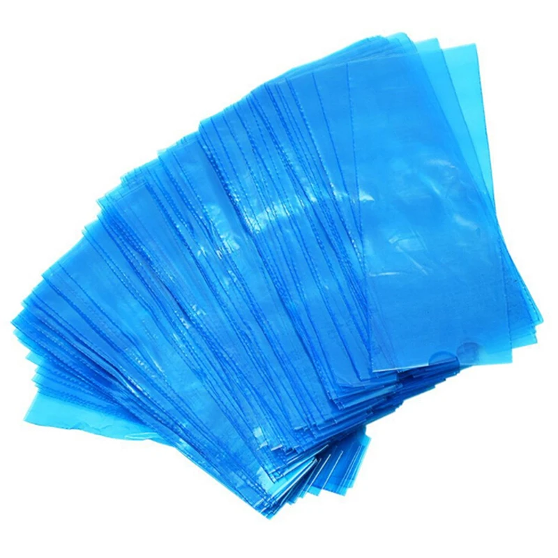 200pcs Blue Tattoo Clip Cord Sleeves Bags Supply Disposable Covers Bags for Tattoo Machine Professional Tattoo Accessory