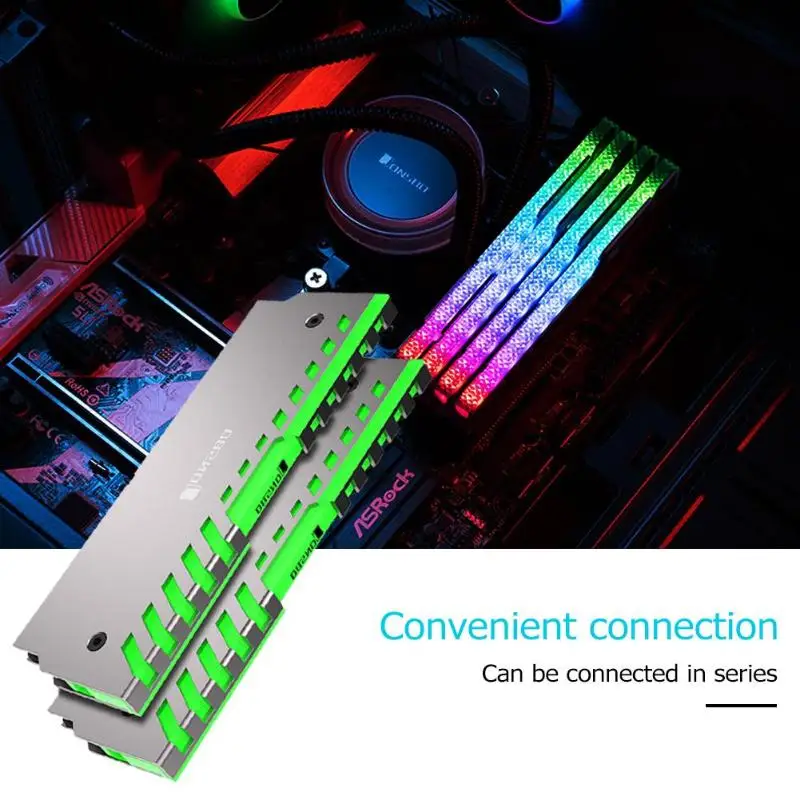 Jonsbo 2 шт NC-2 ram s Радиатор памяти охлаждающий жилет поддерживаемая материнской платой аура контроль цвет RGB ram алюминиевый радиатор оболочки