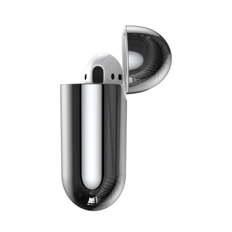 Чехол Baseus с блестящим покрытием для AirPods 2, портативный защитный чехол для наушников Air pods 1, спортивный чехол с защитой от потери