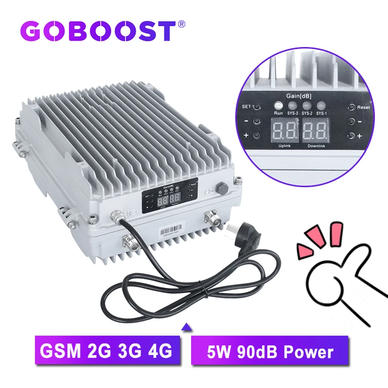 Усилитель сигнала GOBOOST 90 дБ gsm 2g 3g 4g 850 900 1700 1800 2100 2600 МГц | Мобильные телефоны и