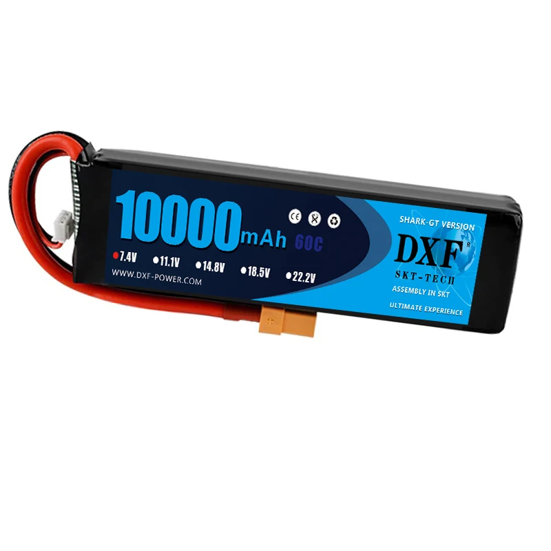 DXF 2S 7.4V 10000mAh 60C LiPo