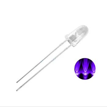 

5mm White Hair Purple F5 Purple Lamp Round UV Purple Emitting Diode For Money Check Solidification Mosquito Killin Free Shipping