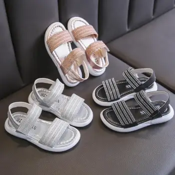 

New Summer Children Casual Sandals Girls Sandals Sequins Princess shoes Girls dance Performance Sandal