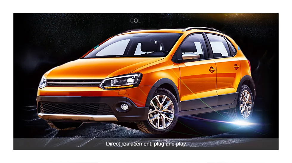 Автомобильная Монтажная фара для фары Polo 2011- светодиодный фара DRL Объектив Двойной Луч Биксенон HID Q5 весь комплект