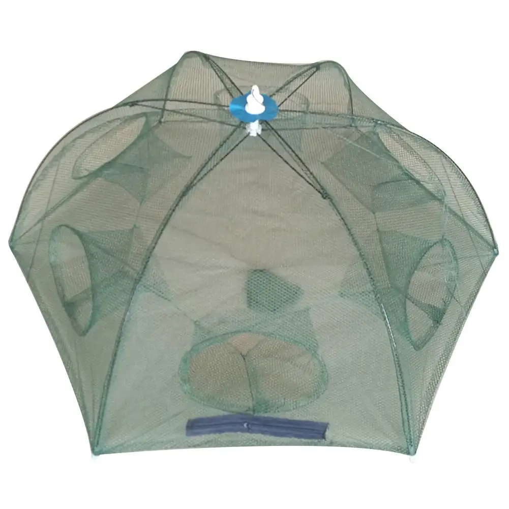 

Folded Fishing Net Hunting Fish Shrimp Minnow Crayfish Crab Baits Cast Mesh Trap, 4 Holes/6 Holes/8 Holes/12 Holes/16 Holes