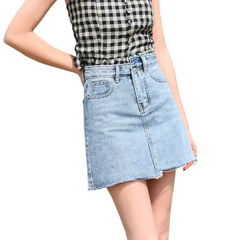 

Sexy pencil denim women skirt Tassel high waist bodycon mini skirt female Casual streetwear jeans summer skirts Tassel Denim
