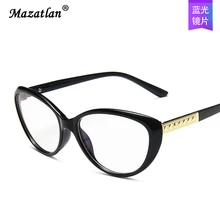 Модные Винтажные оправа для очков в стиле кошачьи глаза очки женские компьютерные очки Оптические очки для унисекс очки UV400 Анти-синие линзы