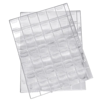 

HOT-20 PCS 42 Pockets Clear Coin Holders Folder Sheets Storage Cash Money Collection Album Creative PVC Albums Collecting