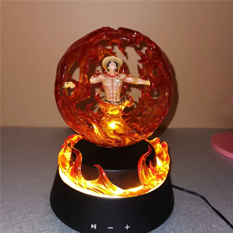 One Piece Portgas D Ace магнитная левитация Bluetooth аудио Индукционная светодиодная