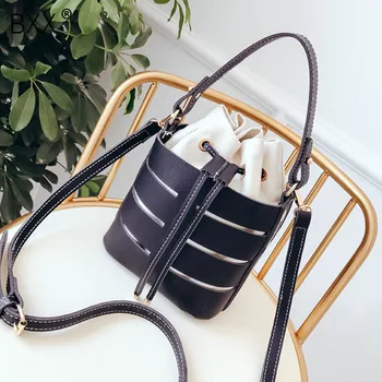 

[BXX] Drawstring Bucket Bag For Women 2020 New Design Mini PU Leather Crossbody Bags Ladies Shoulder Bags Female Handbags HI622