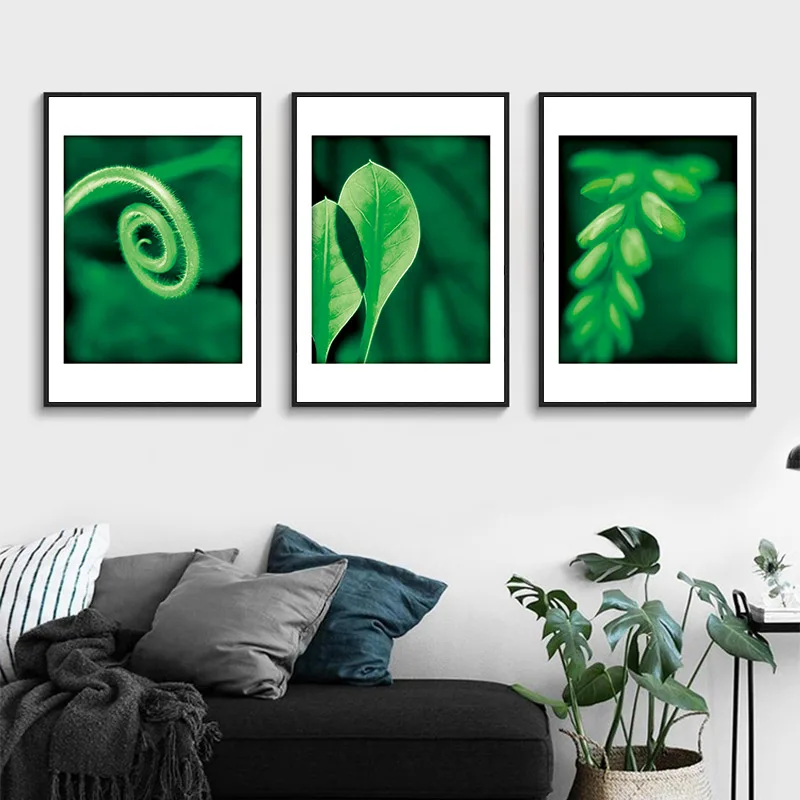 

Tropical Leaf Poster Nordic Art Paintings Green Leaves Posters and Prints Wall Pictures For Living Room Decoration Home Decor