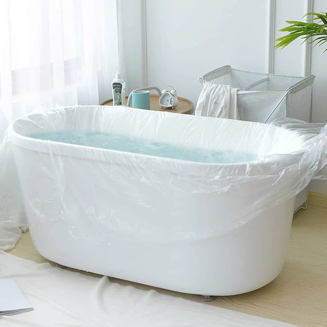 10pcs Disposable Bathtub Cover Lining Waterproof Independent