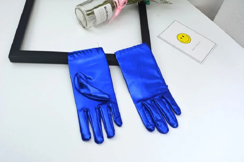 royal blue Короткие мужские и женские фиолетовые лакированные кожаные перчатки Модные Наручные Вечерние перчатки рождественские яркие сценические перчатки ST264 - Цвет: royal blue