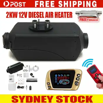 

12V 2kw Diesels Air Parking Heater Air Heating LCD Switch with Silencer and Remote Control For Trucks Boats Car Trailer Heater